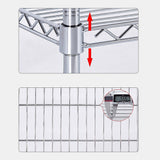 Modular Wire Storage Shelf 900 x 350 x 1800mm Steel Shelving - Rear View