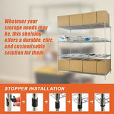 Modular Wire Storage Shelf 900 x 350 x 1800mm Steel Shelving - Low Angle