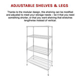 Modular Wire Storage Shelf 900 x 350 x 1800mm Steel Shelving - Extra Image