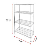 Modular Wire Storage Shelf 900 x 350 x 1800mm Steel Shelving
