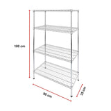 Modular Wire Storage Shelf 900 x 350 x 1800mm Steel Shelving - Extra Image