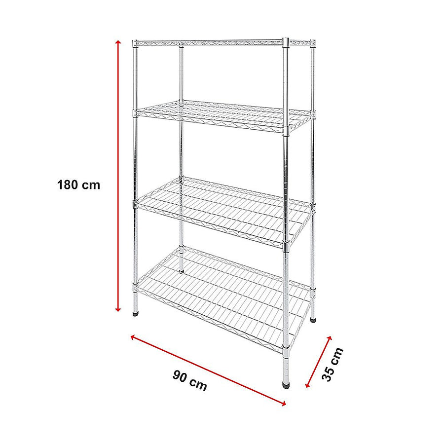 Modular Wire Storage Shelf 900 x 350 x 1800mm Steel Shelving