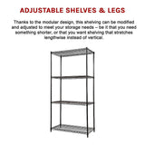 Modular Wire Storage Shelf 900 x 350 x 1800mm Steel Shelving - Extra Image