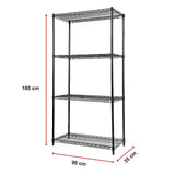 Modular Wire Storage Shelf 900 x 350 x 1800mm Steel Shelving - Extra Image
