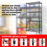 Modular Wire Storage Shelf 900 x 350 x 1800mm Steel Shelving - Low Angle
