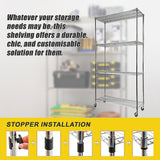 Modular Wire Storage Shelf 900 x 350 x 1800mm Steel Shelving - Low Angle