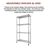 Modular Wire Storage Shelf 900 x 350 x 1800mm Steel Shelving - Extra Image