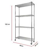 Modular Wire Storage Shelf 900 x 350 x 1800mm Steel Shelving - Extra Image