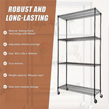 Modular Wire Storage Shelf 900 x 350 x 1800mm Steel Shelving - Extra Image