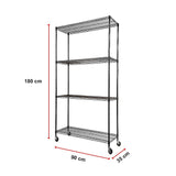 Modular Wire Storage Shelf 900 x 350 x 1800mm Steel Shelving - Extra Image
