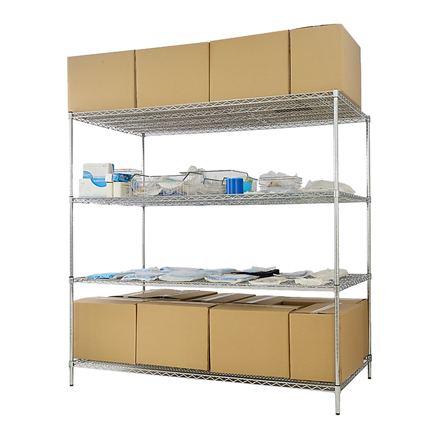 Modular Wire Storage Shelf 1500 x 450 x 1800mm Steel Shelving