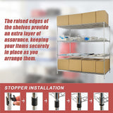 Modular Wire Storage Shelf 1500 x 450 x 1800mm Steel Shelving - Low Angle