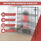 Modular Wire Storage Shelf 1500 x 450 x 1800mm Steel Shelving - Extra Image