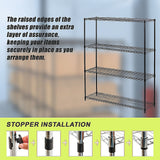 Modular Wire Storage Shelf 1500 x 450 x 1800mm Steel Shelving - Low Angle