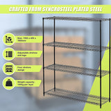 Modular Wire Storage Shelf 1500 x 450 x 1800mm Steel Shelving - Extra Image