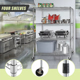 Modular Wire Storage Shelf 1500 x 450 x 1920mm Steel Shelving with Wheels - Extra Image