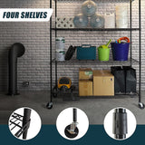 Modular Wire Storage Shelf 1500 x 450 x 1920mm Steel Shelving with Wheels - Extra Image