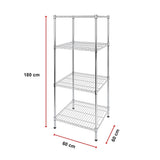 Modular Wire Storage Shelf 600 x 600 x 1800mm Steel Shelving