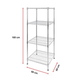 Modular Wire Storage Shelf 600 x 600 x 1800mm Steel Shelving - Extra Image
