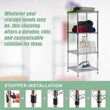 Modular Wire Storage Shelf 600 x 600 x 1800mm Steel Shelving - Low Angle