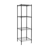 Modular Wire Storage 60x60cm Steel Shelving Black With Fixed Legs For Garage Warehouse Or Kitchen Organisation