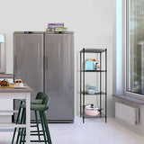 Modular Wire Storage 60x60cm Steel Shelving Black With Fixed Legs For Garage Warehouse Or Kitchen Organisation