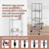 Modular Wire Storage Shelf 600 x 600 x 1800mm Steel Shelving - Low Angle