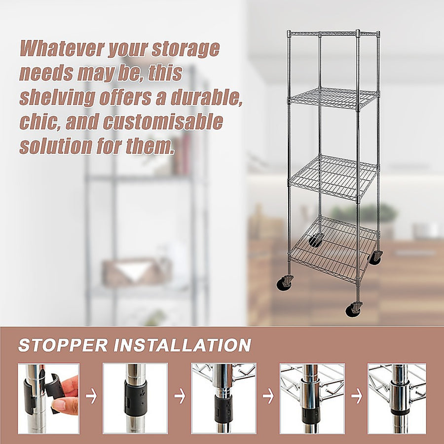Modular Wire Storage Shelf 600 x 600 x 1800mm Steel Shelving, image 8
