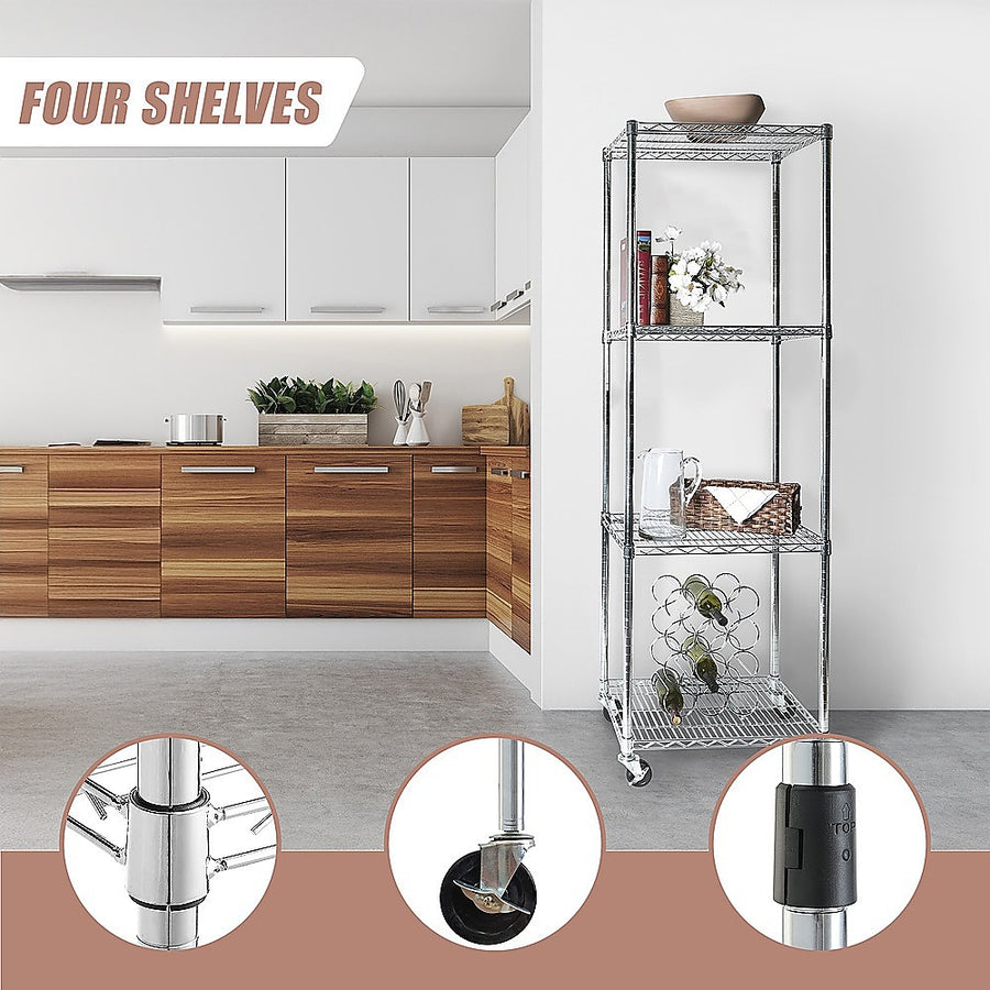 Modular Wire Storage Shelf 600 x 600 x 1800mm Steel Shelving, image 9