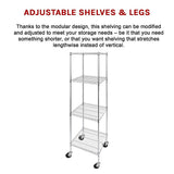 Modular Wire Storage Shelf 600 x 600 x 1800mm Steel Shelving - Extra Image