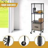 Modular Wire Storage Shelf 600 x 600 x 1800mm Steel Shelving - Low Angle