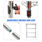 Modular Wire Storage Shelf 450 x 450 x 1800mm Steel Shelving - Close-Up Angle