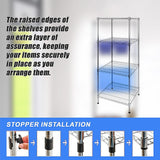 Modular Wire Storage Shelf 450 x 450 x 1800mm Steel Shelving - Extra Image
