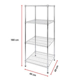 Modular Wire Storage Shelf 450 x 450 x 1800mm Steel Shelving - Extra Image
