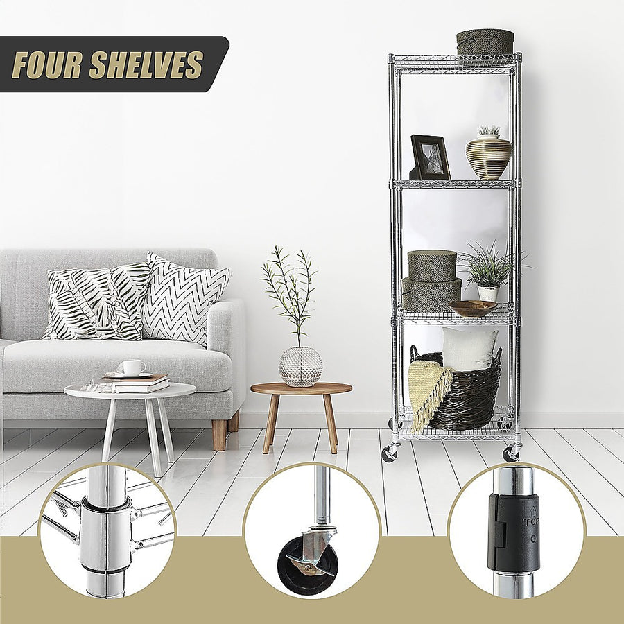 Modular Wire Storage Shelf 450 x 450 x 1800mm Steel Shelving, image 9