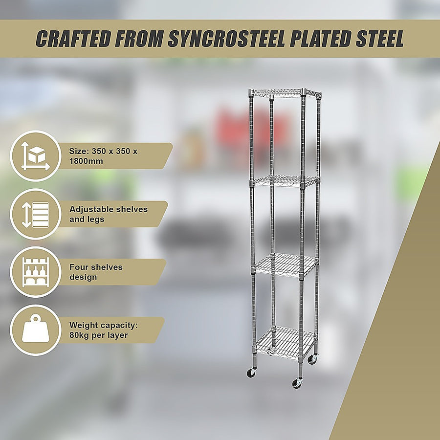 Modular Wire Storage Shelf 450 x 450 x 1800mm Steel Shelving, image 10