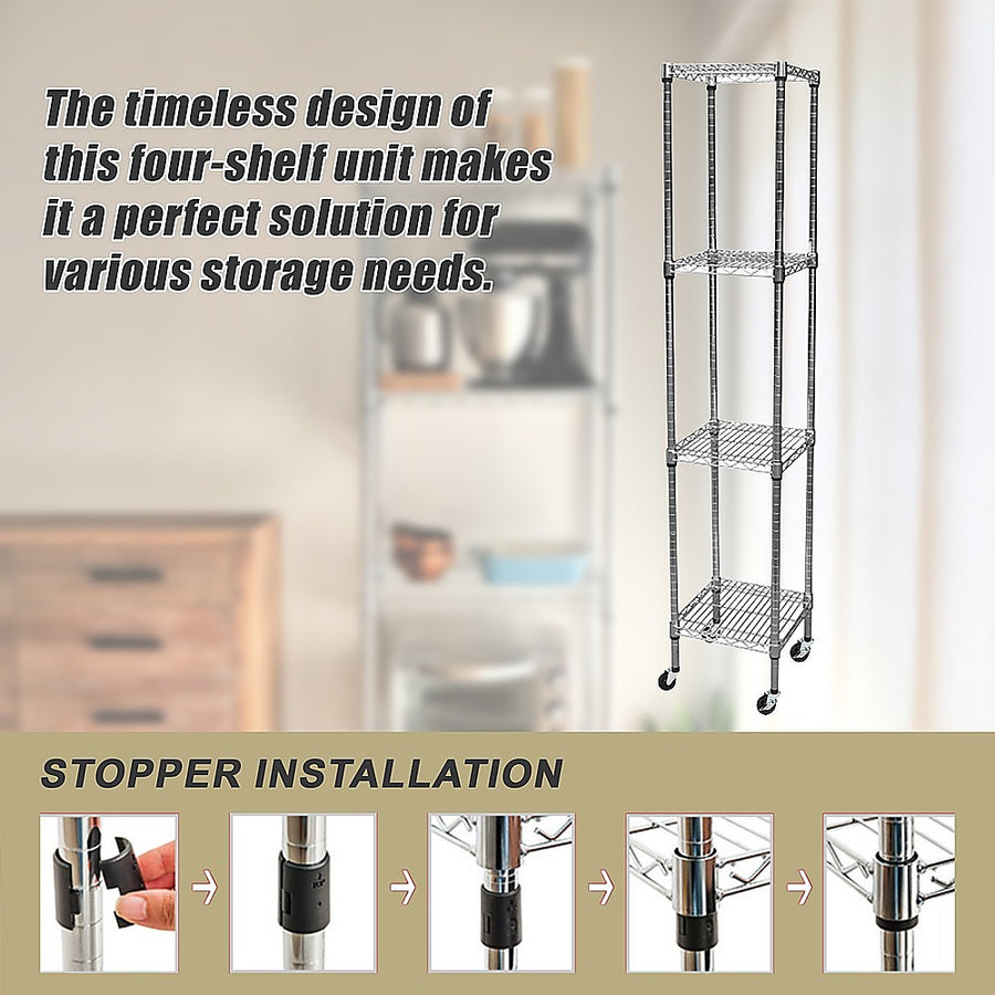Modular Wire Storage Shelf 450 x 450 x 1800mm Steel Shelving, image 11