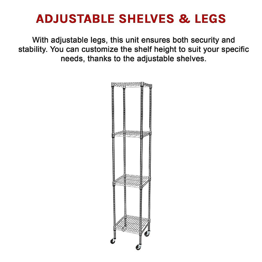 Modular Wire Storage Shelf 450 x 450 x 1800mm Steel Shelving, image 13