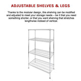 Modular Wire Storage Shelf 1200 x 600 x 1800mm Steel Shelving - Extra Image