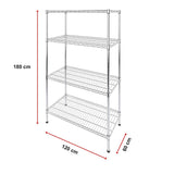 Modular Wire Storage Shelf 1200 x 600 x 1800mm Steel Shelving - Extra Image