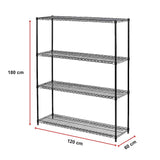 Modular Wire Storage Shelf 1200 x 600 x 1800mm Steel Shelving - Extra Image
