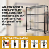 Modular Wire Storage Shelf 1200 x 600 x 1800mm Steel Shelving - Rear View