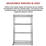 Modular Wire Storage Shelf 1200 x 600 x 1800mm Steel Shelving - Extra Image