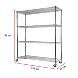 Modular Wire Storage Shelf 1200 x 600 x 1800mm Steel Shelving - Extra Image