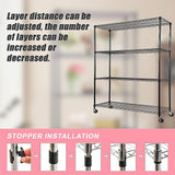 Modular Wire Storage Shelf 1200 x 600 x 1800mm Steel Shelving - Low Angle