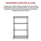 Modular Wire Storage Shelf 1200 x 600 x 1800mm Steel Shelving - Extra Image