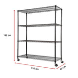 Modular Wire Storage Shelf 1200 x 600 x 1800mm Steel Shelving - Extra Image