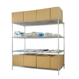 Modular Wire Storage Shelf 1500 x 350 x 1800mm Steel Shelving - 45-Degree Angle