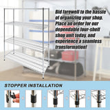 Modular Wire Storage Shelf 1500 x 350 x 1800mm Steel Shelving - Close-Up Angle
