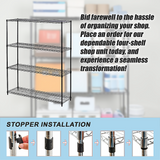 Modular Wire Storage Shelf 1500 x 350 x 1800mm Steel Shelving - Close-Up Angle